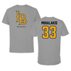 Long Beach State University Baseball Light Gray Tee - #33 Alexander Mihalakis