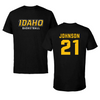 University of Idaho Basketball Black Tee - #21 Kennedy Johnson