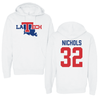 Louisiana Tech University Baseball White Hoodie - #32 Luke Nichols