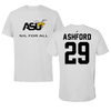 Alabama State University Football Light Gray NIL for ALL Performance Tee - #29 Ashton Ashford