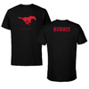 Southern Methodist University Football Black Performance Tee - Blake Burris