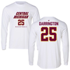 Central Michigan University Basketball White Performance Long Sleeve - #25 Ayanna-Sarai Darrington