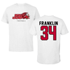 Jacksonville State University Football White JSU Tee - #34 Mike Franklin