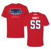 Florida Atlantic University Baseball Red Jersey Tee - #55 Zachary Abbey
