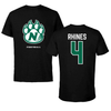 Northwest Missouri State University Football Black Performance Tee - #4 Calvin Rhines