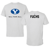 Brigham Young University Tennis Light Gray NIL for ALL Performance Tee - Zachary Fuchs