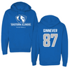 Eastern Illinois University Football True Royal Hoodie - #87 Alex Ginnever