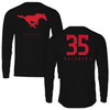 Southern Methodist University Football Black Mascot Long Sleeve - #35 Will Goldberg