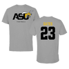 Alabama State University Football Dark Gray Tee - #23 AJ Gates