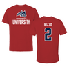 Stony Brook University Baseball Canvas Red Tee - #2 Nicholas Rizzo