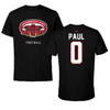 Jacksonville State University Football Black Performance Tee - #0 Andrew Paul