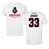 Austin Peay State University Football White Performance Tee - #33 Jackson Griner