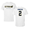 East Tennessee State University Volleyball White Performance Tee - #2 Jenna Forster
