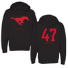 Southern Methodist University Football Black Mascot Hoodie - #47 Nic Heck