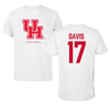 University of Houston Football White Performance Tee - #17 Kriston Davis