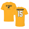 East Tennessee State University Football Gold Tee - #15 Ty Anderson