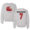 Jacksonville State University Softball Gray Mascot Crewneck - #7 Morgan Nowakowski