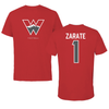Western Colorado University Football Red Tee - #1 Elias Zarate