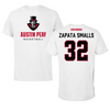 Austin Peay State University Basketball White Performance Tee - #32 Gabby Zapata Smalls