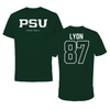 Portland State University Football Forest Green Performance Tee - #87 Seth Lyon