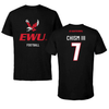 Eastern Washington University Football Black EWU Tee - #7 Efton Chism III
