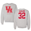 University of Houston Baseball Gray Crewneck - #32 Anthony Avalos