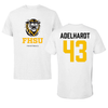 Fort Hays State University Football White Performance Tee - #43 Reed Adelhardt