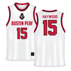 Austin Peay State University White Basketball Jersey - #15 Cur’Tiera Haywood