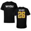 West Virginia State University Volleyball Black Performance Tee - #26 Valencia Wilder