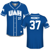 University of Alabama in Huntsville Blue Baseball Jersey - #37 Logan Mooney