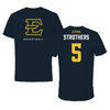 East Tennessee State University Basketball Navy Tee - #5 Allen Strothers