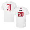 Jacksonville State University Basketball White Tee - #20 Gora Niang