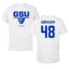Georgia State University Football White Tee - #48 Justin Abraham