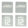 James Madison University Football Stone Coaster (4 Pack)  - #12 Jayden Mines