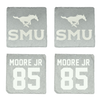 Southern Methodist University Football Stone Coaster (4 Pack)  - #85 Adam Moore Jr