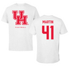 University of Houston Football White Performance Tee - #41 Jack Martin