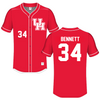 University of Houston Red Baseball Jersey - #34 Conner Bennett