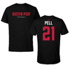 Austin Peay State University Football Black Block Tee - #21 Alec Pell