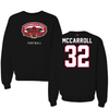 Jacksonville State University Football Black Gamecocks Crewneck - #32 Micah McCarroll