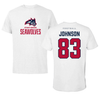 Stony Brook University Football White Tee - #83 Anthony Johnson