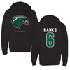 Northeastern State University Football Black Mascot Hoodie - #6 Jordan Banks