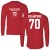 University of Houston Football Red Long Sleeve - #70 Larry Crawford