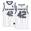 Dickinson State University White Basketball Jersey - #42 Britton Cranston