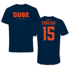 Syracuse University Lacrosse Navy Tee - #15 Sam English