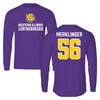 Western Illinois University Football Purple Long Sleeve - #56 Ryan Merklinger