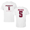 Henderson State University Basketball White Performance Tee - #5 Matthew Mayes