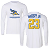 California State University-Bakersfield Baseball White Performance Long Sleeve - #23 Tally Wright Jr