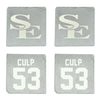 Southeastern Oklahoma State University Football Stone Coaster (4 Pack)  - #53 Malik Culp