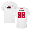 Austin Peay State University Football White Mascot Performance Tee - #92 Caleb Graham