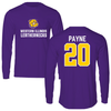 Western Illinois University Basketball Purple Performance Long Sleeve - #20 Rodrick Payne